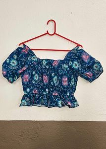Blue Floral Top