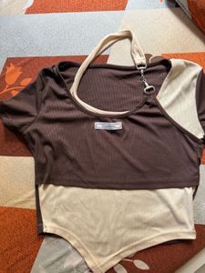 Color Block Crop Top