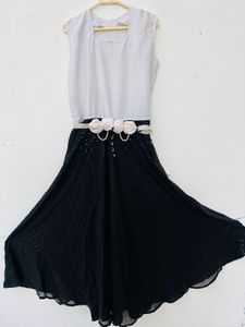 Black &amp; White Long Dress