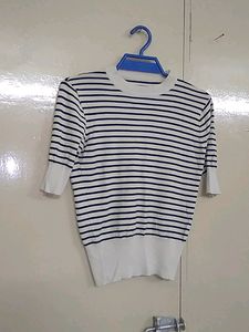 Women Striped Round Neck Top