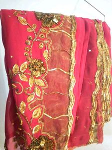 Tissue Embroidered Saree