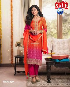 Chinon Kurta with Digital Print Salwar And Duppata