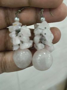 Cute Pink Stone Earrings