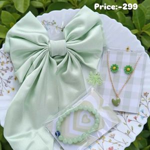 olive green hair accessories combo