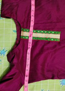 Burgundy Embroidery Kurta