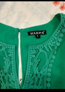 Harpa Green Colour Dress Sleeves 🌸✨✨✨