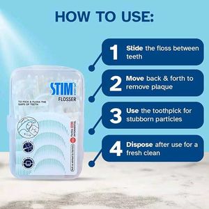 STIM Dental Flosser Easy Plaque Removal