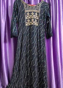 Black Embellished Kurta
