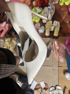 MANGO white Pump Heels