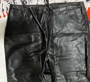 Black Faux Leather Pants