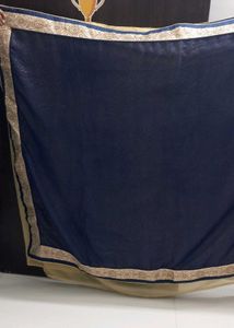 navy blue embroidery saree