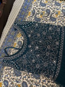 Elegant Teal Ethnic Gown
