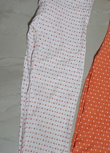 Orange Polka Dot Kurta Set
