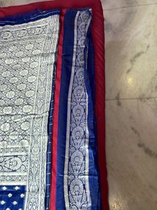 Blue Brand New Woven  Saree