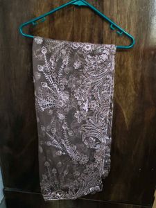 Brown Floral Lehenga