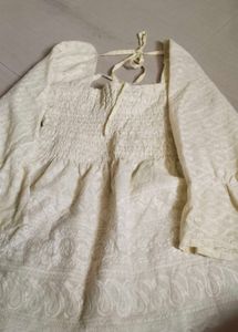Cream Puff Sleeve Dress