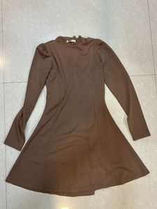 Brown Korean Style Birthday Dress