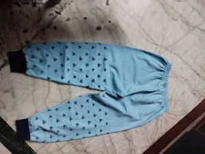 Baby Blue Patterned Pajama Pants