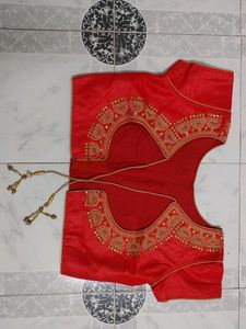 This Is Red Colour Heavy Moti Work Blouse ❤️