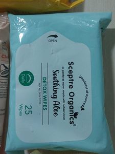 Sceptre Organics Wet Wipes 5 packs Brand New