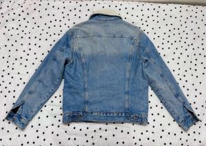 H&amp;M Denim Jacket with Fleece Collar