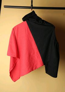 Beautiful Red  Black Tshirt For Men
