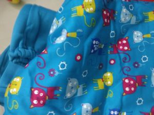 Three Pcs Woolen Cartoonprint Full Dress