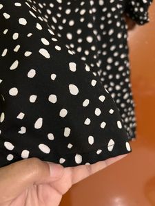 Polka Dot Black Top