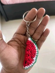 Crochet Watermelon Keychain