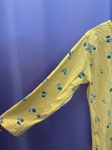 Yellow Floral Print Top