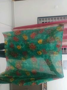 Floral Print Chiffon Scarf