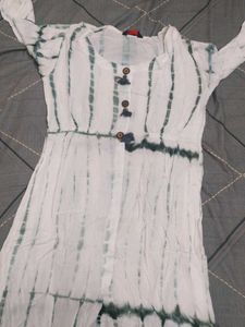 Tie-Dye White Dress