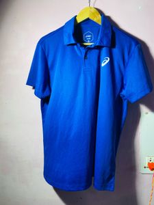 Blue Asics Polo T-Shirt