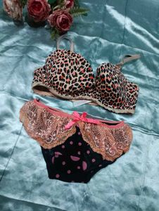 Victoria's secret Leopard Print Bra & Panty Set