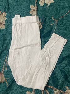 White Cotton Leggings