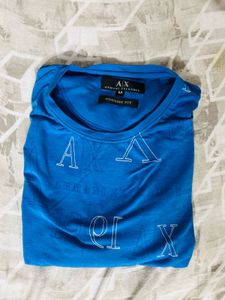 A|X Armani Exchange Blue Graphic Tee