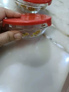 Glass Bowl 5 pc Set with Lids