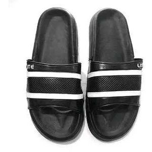 Flite Black &amp; White Striped Slides