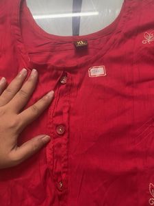 Red Kurthi Large Size XL