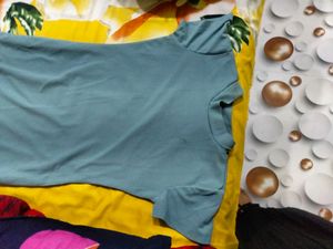 A Beautiful Dark Sky Blue Colour Tshirt Dress