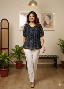 Elegant Polka Dot Top