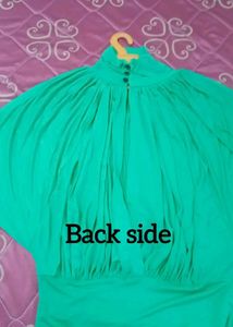 Green Top with Silver Accent