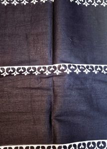 Black Pure Cotton Saree