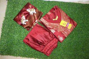Elegant Maroon Kurta Set Never Used Totally New