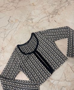 Patterned Knit Cardigan