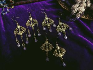 ✨️Ethereal Fairy Crystal Drop Filigree Earrings✨️