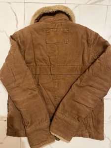 Women Spread Collar Camel Brown Solid Crop Jacket