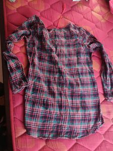 Plaid Embroidered Tunic