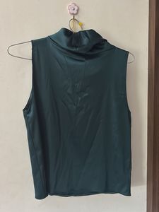 Zara Green Cowl Neck Top