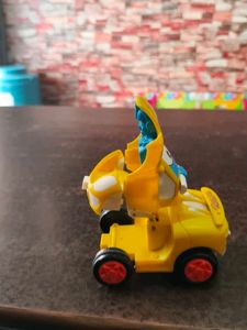 Cute Yellow Transforming Toy Car